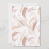 Chic Pink Rose Abstract Wedding 招待状 (裏面)