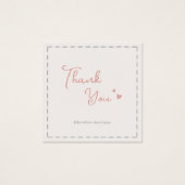 Chic Pink Sewing Business Thank You Card (正面)