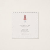Chic Pink Sewing Business Thank You Card (裏面)