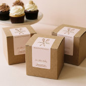 Chic Pink Whisk Spoon Thank You Bakery Box Seal ラベル