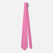 Chic Pink White Polka Dots Groom Gift   ネクタイ (正面)
