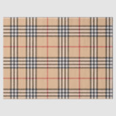 Chic Plaid Warm Tan Base White Black Brown Tartan 薄葉紙 (正面)