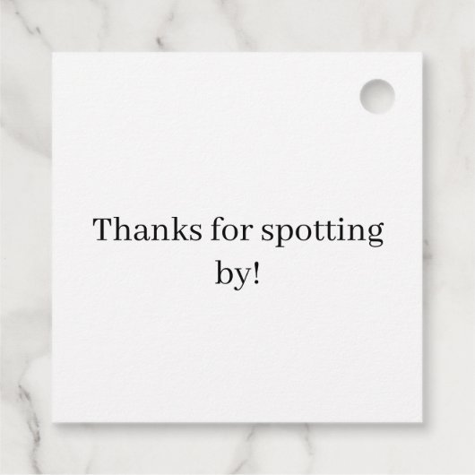 Chic Playful Energy Dalmatian Spot Pattern フェイバータグ (裏面)