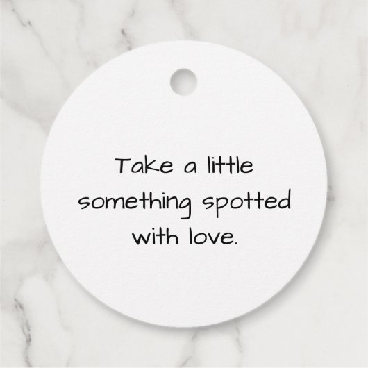 Chic Playful Energy Dalmatian Spot Pattern フェイバータグ (裏面)