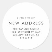 Chic Please note新しい住所エンベロープ ラウンドシール (正面)