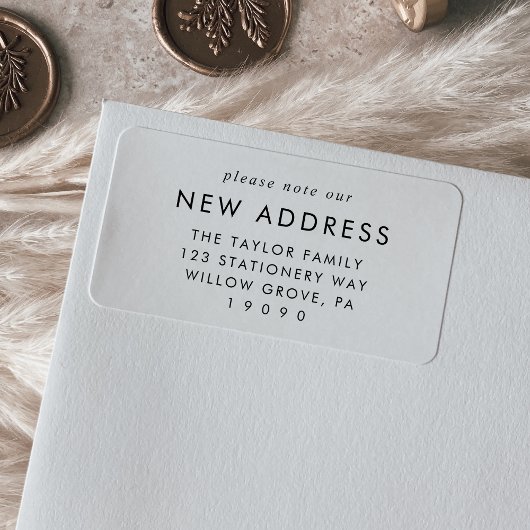 Chic Please note Our New Address Label ラベル