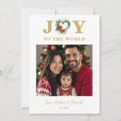 Chic Poinsettias Christmas Heart-Shape Garland シーズンカード (正面)