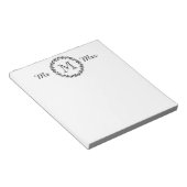 CHIC POST-IT-NOTE_「ミスターとミセス」ホワイト/ホワイト ノートパッド (アングル)