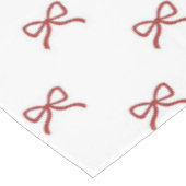 Chic Preppy Red Bow Pattern Spring Summer Elegant テーブルクロス (アングル)