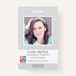 Chic Press Reporterモダン写真家スタッフID バッジ