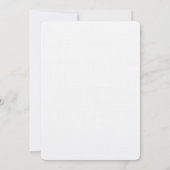 Chic Pressed Flower Rounded Corner Style Wedding  招待状 (裏面)