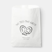 Chic Pretzel We Tied The Knot Wedding Thank you フェイバーバッグ (正面)