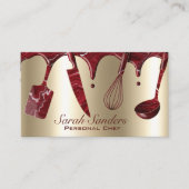 Chic Professional Personal Chef Catering Gold   名刺 (正面)