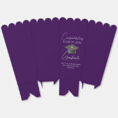 Chic Purple Graduation Party Popcorn フェイバーボックス (見開き)