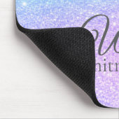 Chic Purple Ombre Blue Glitter Modern              マウスパッド (コーナー)