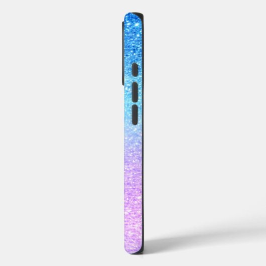Chic Purple Ombre Blue Glitter Modern              Case-Mate iPhoneケース (裏面 / 左)