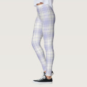 Chic Purple Tartan Leggings, Gift for her レギンス (左)