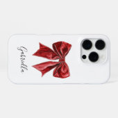 Chic Red Bow Personalized iPhoneケース (裏面横)