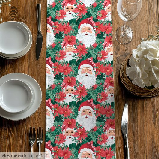 Chic red pink preppy Christmas table runner gift ミディアムテーブルランナー
