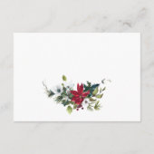 Chic Red Poinsettia Christmas Wedding Details エンクロージャーカード (裏面)