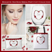 Chic Red Rose Bridesmaid Gift Drinkware Set ステムなしワイングラス