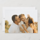 Chic Red Warm Wishes Two Beach Family Photo  シーズンカード (裏面)