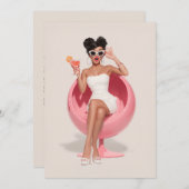 Chic Retro Glam Vibes 招待状 (正面/裏面)