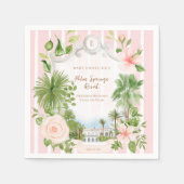 Chic Retro Palm Springs | ベビーシャワー スタンダードカクテルナプキン (正面)