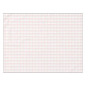 Chic Retro Pastel Pink Gingham Pattern Spring テーブルクロス (正面(横))