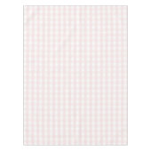 Chic Retro Pastel Pink Gingham Pattern Spring テーブルクロス (正面)