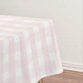 Chic Retro Pastel Pink Gingham Pattern Spring テーブルクロス (インサイチュ)