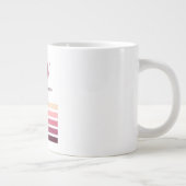 Chic Retro Stripes Monogram Coffee Mug ジャンボコーヒーマグカップ (右)