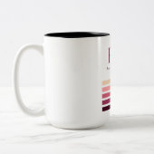 Chic Retro Stripes Monogram Coffee Mug ツートーンマグカップ (左)