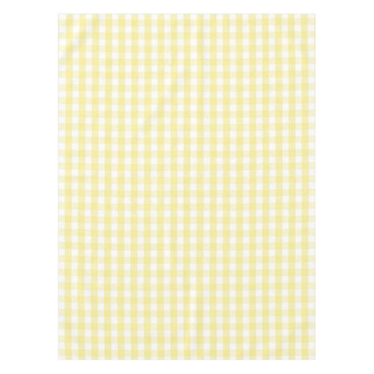 Chic Retro Sunny Yellow Gingham Pattern Spring  テーブルクロス (正面)