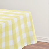 Chic Retro Sunny Yellow Gingham Pattern Spring  テーブルクロス (インサイチュ)