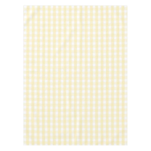 Chic Retro Sunny Yellow Gingham Pattern Spring  テーブルクロス (正面)