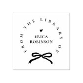 Chic Ribbon Round Elegant Library Book ラバースタンプ (インプリント)