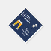 Chic Rolling Dices Pints 90th Birthday スタンダードカクテルナプキン (角)