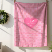 Chic Romantic Heart Pattern Valentine Gift Blanket シェルパブランケット
