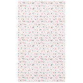 Chic Romantic Love Text Lettering Hearts Valentine テーブルクロス (正面)