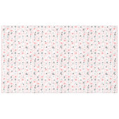 Chic Romantic Love Text Lettering Hearts Valentine テーブルクロス (正面(横))