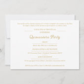 Chic Romantic Then & Now 3-Photo Twins Quinceañera 招待状 (裏面)