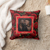 Chic Romantic Vow Renewal Throw Pillow クッション (ブランケット)