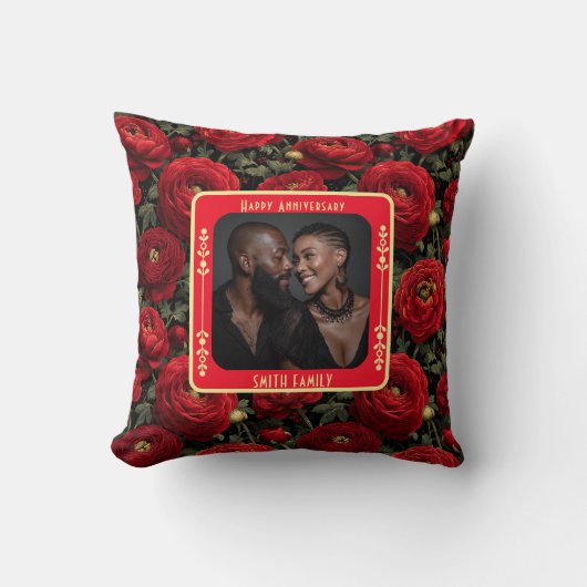 Chic Romantic Vow Renewal Throw Pillow  クッション (正面)
