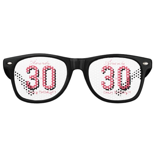 Chic Rose Flower Beach Party レトロサングラス (正面)