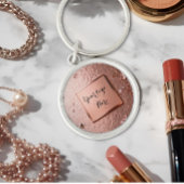 Chic Rose Gold Glitter Custom Logo  キーホルダー