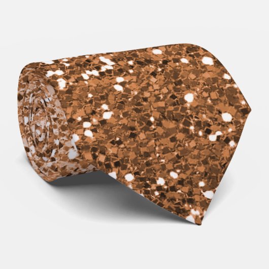 Chic Rose Gold Glitter Neck Tie ネクタイ (ロール)