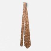 Chic Rose Gold Glitter Neck Tie ネクタイ (裏面)