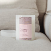 Chic Rose Gold Marble Candle Product Label ラベル