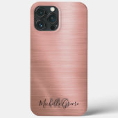 Chic Rose Gold Metallic Phone Case Case-Mate iPhoneケース (裏面)